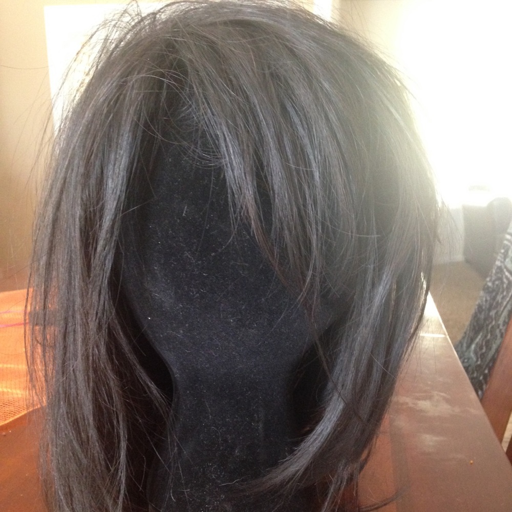 Heat Resistant Synthetic Wig with Bangs